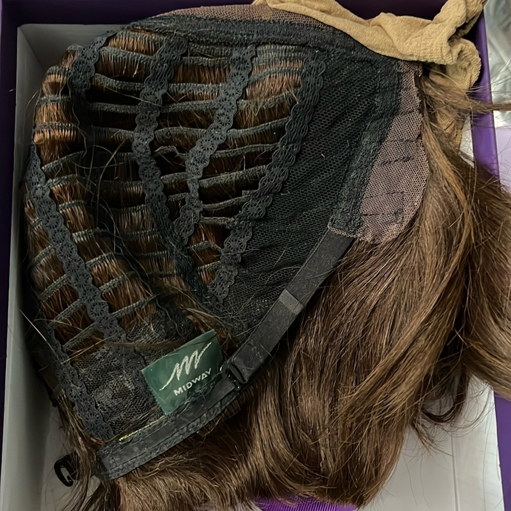 Human hair wig , brown color , lace front. - Picture 8 of 10